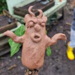 A clay figure of a woodland creature