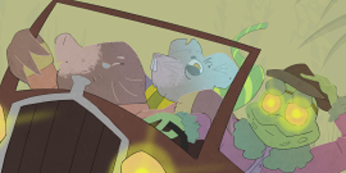 An illustration of characters from Wind in the Willows