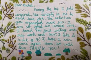 A thank you note from a student