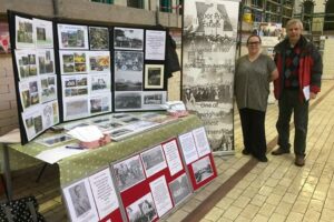 Rachel representing MPHT at an event at Moseley Road Baths in 2016