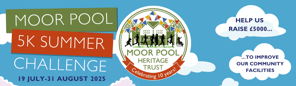 Moor Pool 5k summer challenge banner Moor Pool 5k summer challenge banner