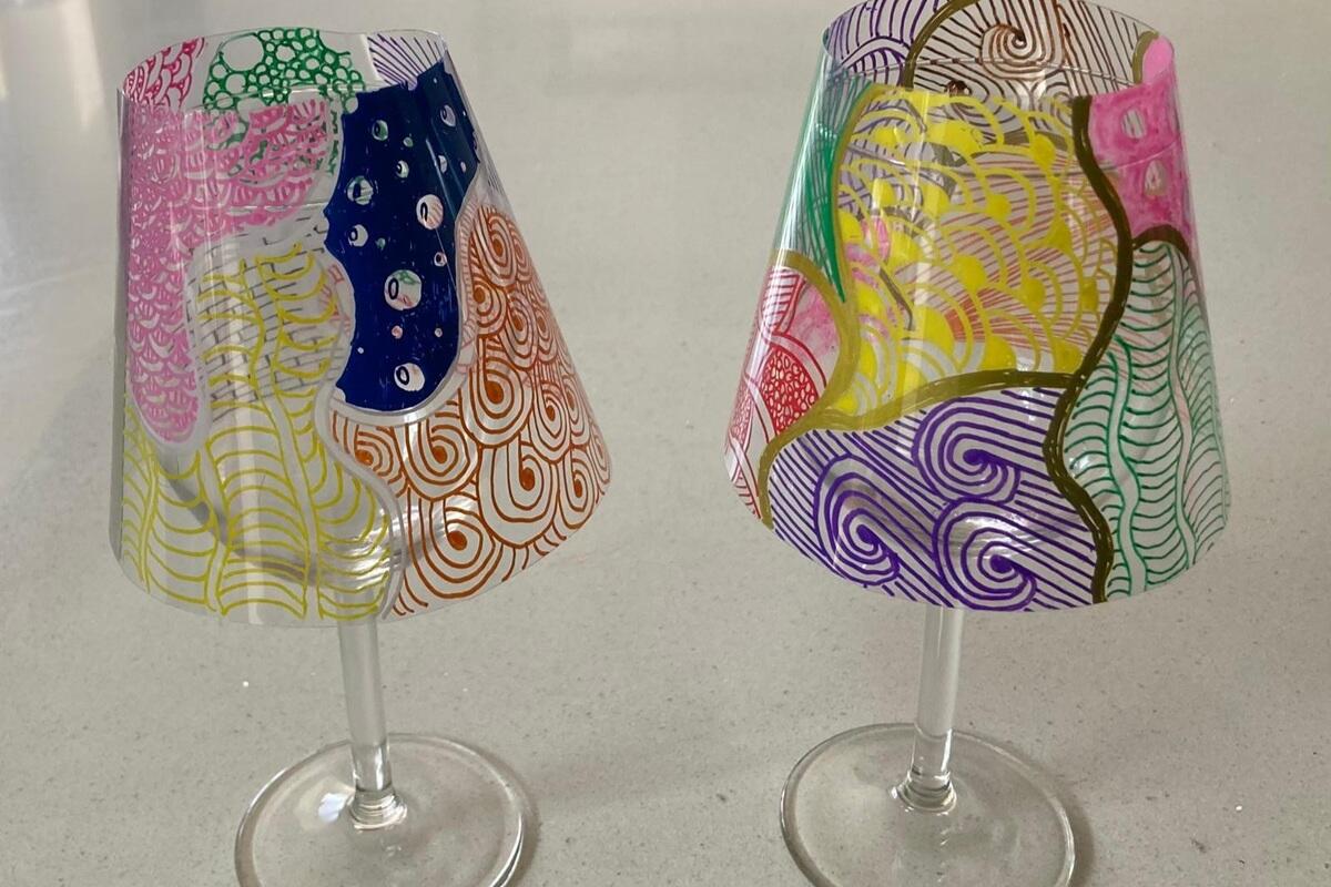 wine glass tealight workshop