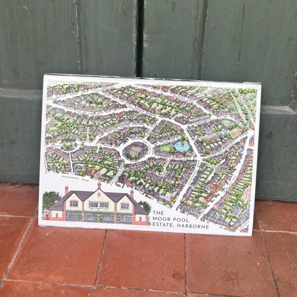 Illustrated Moor Pool print