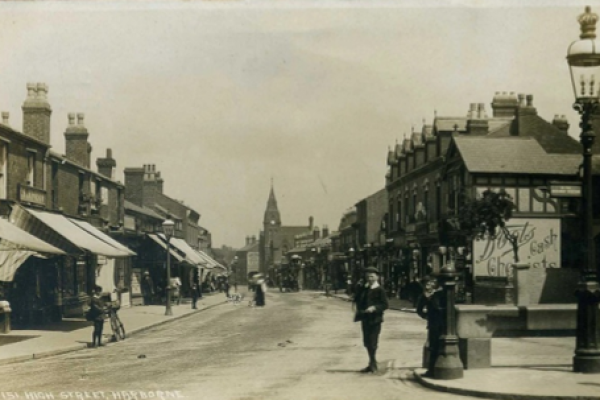 1900’s High Street Postcard showing Boots cash chemist