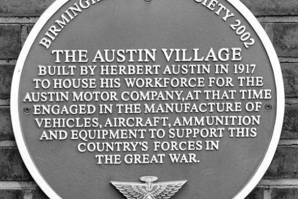 Austin village plaque