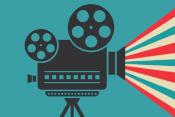 An illustration of a film reel camera